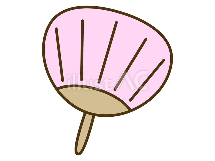 うちわのイラスト うちわ,夏,扇ぐのイラスト素材