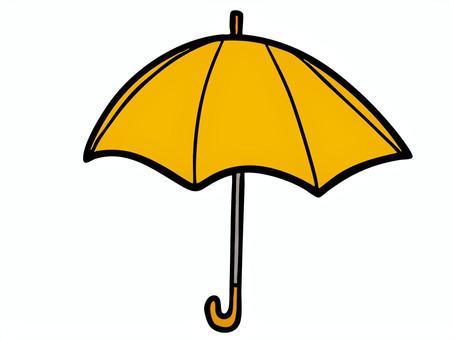 Illustration, umbrella, orange, open umbrella, 