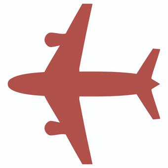 飛行機のシンプルなアイコン 赤 飛行機,航空機,乗り物,アイコン,旅行,観光,空,ジェット機,ジェット,旅客機のイラスト素材