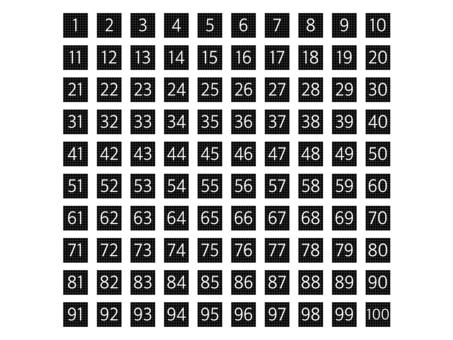 數字設計 1 ~ 100 Part 9, JPG, PNG 和 AI 數字設計 1 ~ 100 Part 9, 數字, 字形, 皂白, JPG, PNG 和 AI