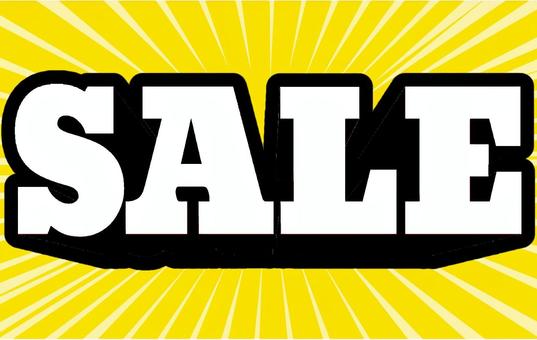 SALE【黄色】 sale,黄色,文字,英語,影付き,セール,値下げ,放射状,集中線のイラスト素材