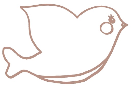 鳥さんの枠 色塗りにもどうぞ。