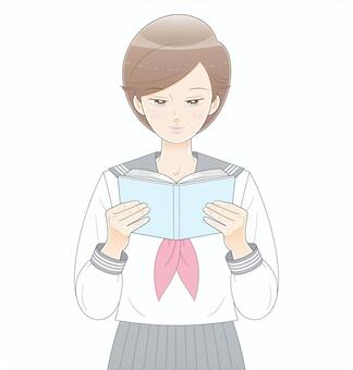 Illustration, female, school uniform, illustration, 