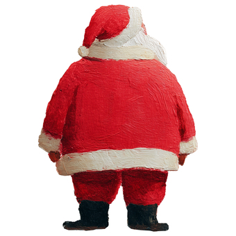 サンタクロースの後ろ姿 サンタクロース,後ろ姿,クリスマス,厚塗り風,ホリデー,12月,キャラクター,かわいい,ユニーク,アイコンのイラスト素材