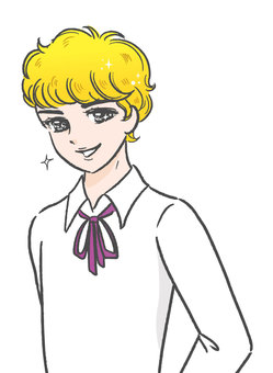 昭和風少年1-1 少女漫画,80年代,70年代,男の子,レトロ,古風,漫画,昭和,笑う,微笑むのイラスト素材