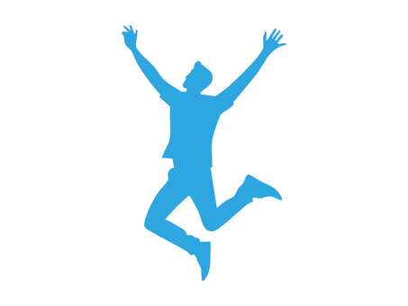 シルエット【人_ジャンプ】14 シルエット【人_ジャンプ】14 人,全身,男,ジャンプ,動き,スポーツ,ダンス,アクション,アイコン,シルエットのイラスト素材