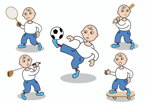 man sports illustration 1, male, sports, tennis, JPG, PNG and AI