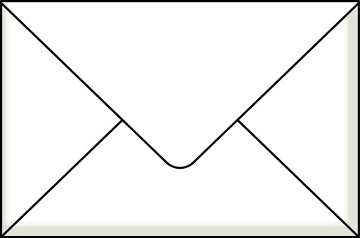 手紙　　 手紙,封筒,封書,気持ち,送る,メッセージ,メール,シンプル,線画のイラスト素材