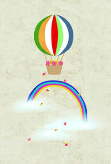 Balloon postcard background 2, , JPG and PNG