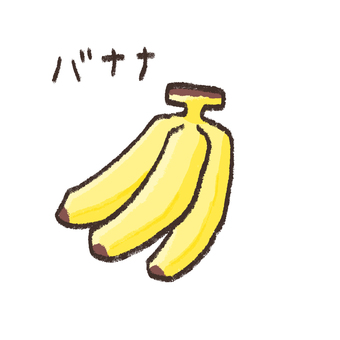 Illustration, banana, fruits, hand drawn, 