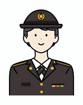 女性陸上自衛隊制服 自衛隊,陸上自衛隊,日本,制服,ブレザー,女性,女,リボンのイラスト素材