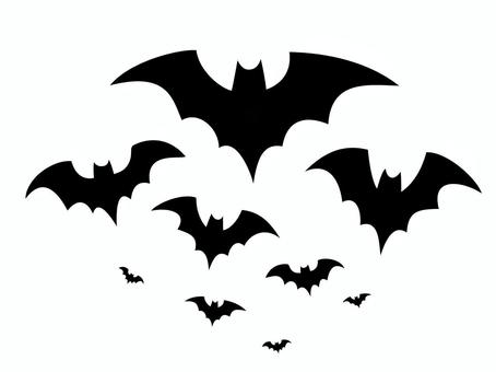 コウモリの群れ かわいい,こうもり,コウモリ,ハロウィン,バット,吸血,吸血鬼,ドラキュラ,洞窟,闇のイラスト素材