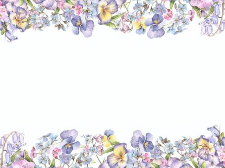 Illustration, flower frame, flower, frame, JPG, PNG and AI