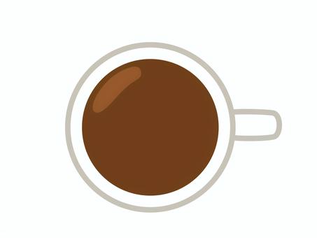 上から見たコーヒー コーヒー,珈琲,ブラックコーヒー,ホットコーヒー,ブレンドコーヒー,ドリップ,ブレンド,飲み物,ドリンク,飲料のイラスト素材