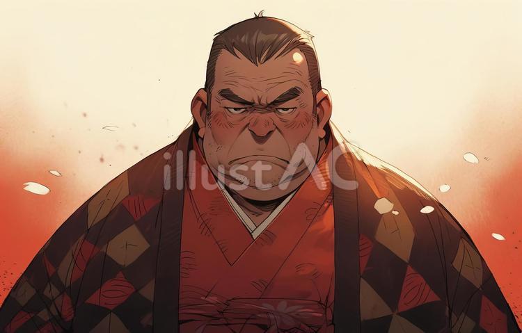 真顔のおじさん おじさん,男性,真顔のイラスト素材