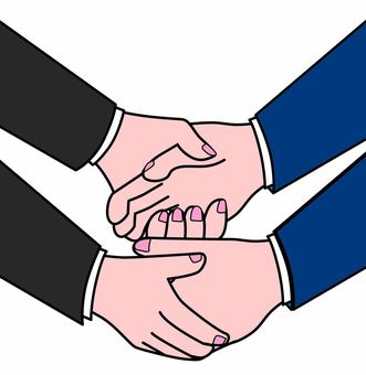 両手握る 両手,握る,握手,期待,受け止める,ビジネス,あいさつ,つなぐ,スーツ,袖のイラスト素材