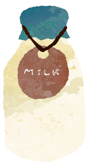 手書きの飲み物（牛乳） 手書き,牛乳,牛乳瓶,ビン,ミルク,牧場,飲み物,ドリンク,伝統色,アイコンのイラスト素材