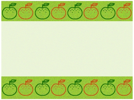 梨のフレ−ム 梨,フレ−ム,ポストカード,メッセージカード,青梨,緑,赤梨,橙色,ザラザラ,ノイズのイラスト素材