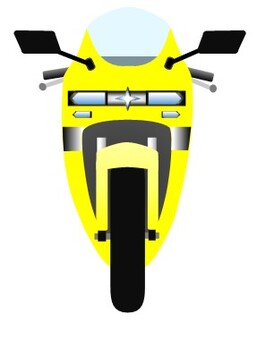 バイク105 バイク,二輪車,自動二輪車,ツーリング,オートバイ,モーターサイクル,電動バイク,正面,シンプル,ユニークのイラスト素材