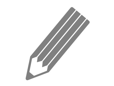 鉛筆マーク（記入アイコン） 鉛筆,アイコン,シルエット,筆記用具,文房具,マーク,記入,シンプル,書く,文具のイラスト素材
