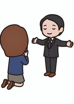 祈る人 先生,祈り,願い,必死,信仰,悲しみ,神頼み,儀式,宗教,女子高生のイラスト素材