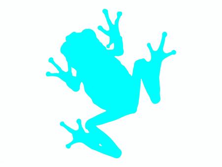 ニホンアマガエのシルエット 水色 ニホンアマガエのシルエット 水色 シルエット,生き物,シンプル,ニホンアマガエル,カエル,アマガエル,両生類,在来種,池,田んぼのイラスト素材
