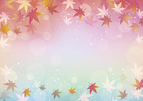 もみじの背景横 秋,赤,紅葉,秋の葉,もみじ,青,緑,葉,背景,メニューのイラスト素材