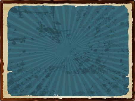 アンティークグランジプレート青放射線長2 アンティーク,背景,壁紙,フレーム,飾り枠,集中線,放射線,強調,青,インパクトのイラスト素材