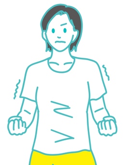 両手の漸進的筋弛緩法 女性,漸進的筋弛緩法,両手,グー,緊張,震える,力,拳,リラックス法,ストレス解消のイラスト素材