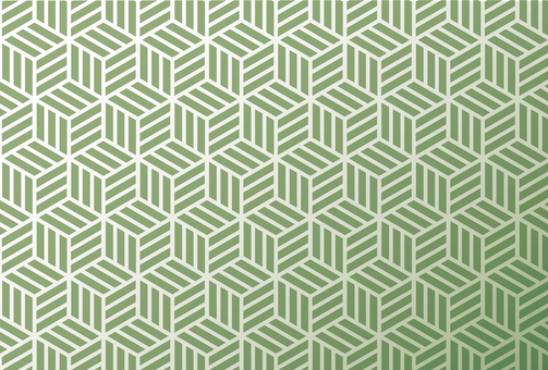 ハガキサイズの和柄亀甲網代のグリーン 背景,和風,和柄,亀甲網代,幾何学模様,グリーン,カーキ,グラデーション,年賀状,日本のイラスト素材