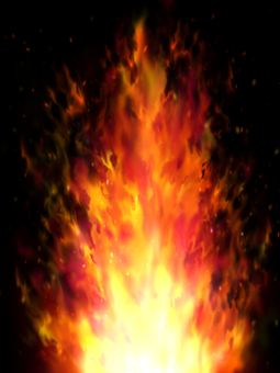 属性バーストエフェクト【火】縦長版 バトル,火属性,エフェクト,必殺技,魔法,ファンタジー,縦長,炎,赤,web素材のイラスト素材