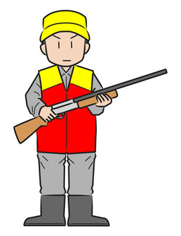 猟師 狩猟,ハンター,野生動物,猟銃,駆除のイラスト素材