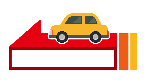 車矢印行き先フレーム