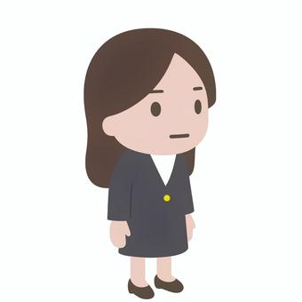 立つOL ol,立つ,姿勢,オフィス,仕事,会社,職場,制服,スーツ,ビジネスのイラスト素材