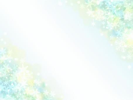 雪の結晶のフレーム フレーム,枠,緑,背景,雪,グラデーション,雪の結晶,キラキラ,冬,12月のイラスト素材