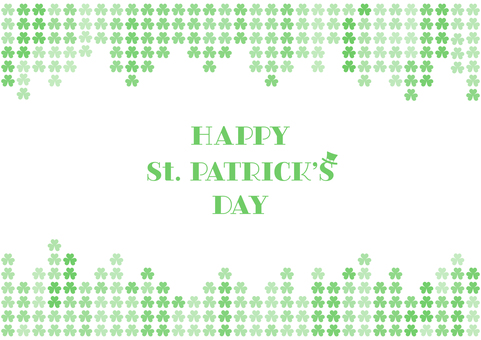 セントパトリックデーの飾り枠02 セントパトリックデー,春,3月,行事,シャムロック,おしゃれ,グリーン,背景,イラスト,素材のイラスト素材