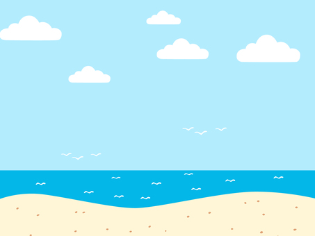 插图, 沙滩, 夏天, 碧落, 