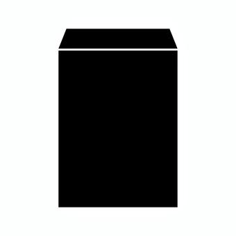 表向きの角形封筒シルエット 封筒,文房具,角形封筒,和封筒,ビジネス,事務用品,シルエット,シンプル,挿絵,黒のイラスト素材