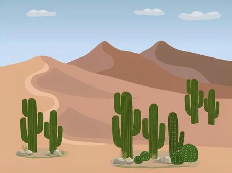 砂漠 砂漠,乾燥,地帯,地域,荒原,ゴビ,サハラ,カラハリ,サボテン,砂のイラスト素材