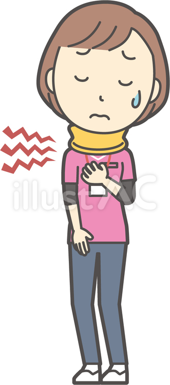  訪問看護師-139-全身 訪問看護師,訪問看護,看護師のイラスト素材