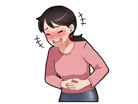 大爆笑な女の人 爆笑,笑い,ゲラ,女性,萌え絵のイラスト素材