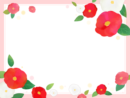 椿の背景素材 椿,背景,花,動画背景,壁紙,素材,和,かわいい,フレーム,枠のイラスト素材