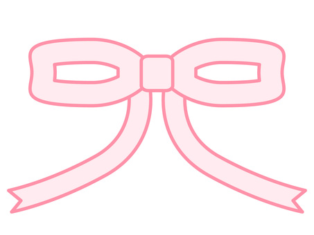 ガーリーな装飾・可愛らしいピンクのリボン リボン,ピンク,かわいい,装飾,プレゼント,ギフト,ラッピング,結ぶ,贈り物,アクセントのイラスト素材