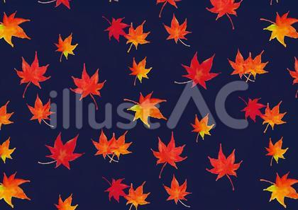 《水彩風》紅葉背景4