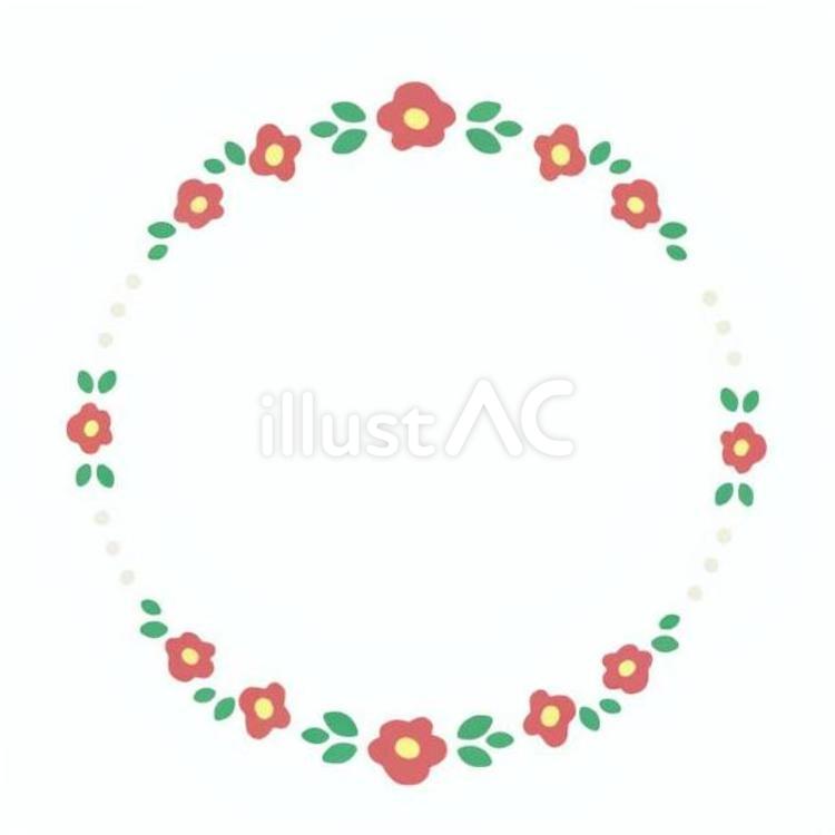 椿フレーム 椿,花,葉のイラスト素材