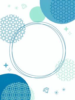 Illustration, circle, frame, arabesque, 