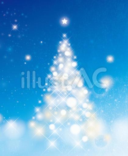 キラキラのクリスマスツリー背景03
