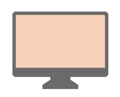 テレビ（デスクトップ） モニター,テレビ,横長,デスクトップ,長方形,液晶,映像,番組,インテリア,生活のイラスト素材