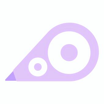 修正テープ（線なし紫） 修正,テープ,のり,貼る,消す,シンプル,紫,文房具,線なし,イラストのイラスト素材