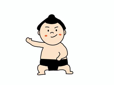 お相撲さん お相撲さん,力士,まわし,スポーツ,ちょんまげ,男性,人物,ゆるかわ,手書き,イラストのイラスト素材